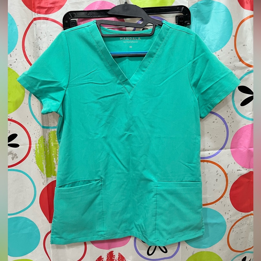 surgical green mandala scrubs set